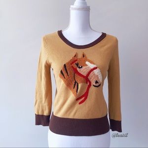 Horse Embroidered Sweater